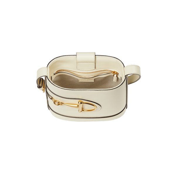 Gucci small white leather bucket handbag - Image 4