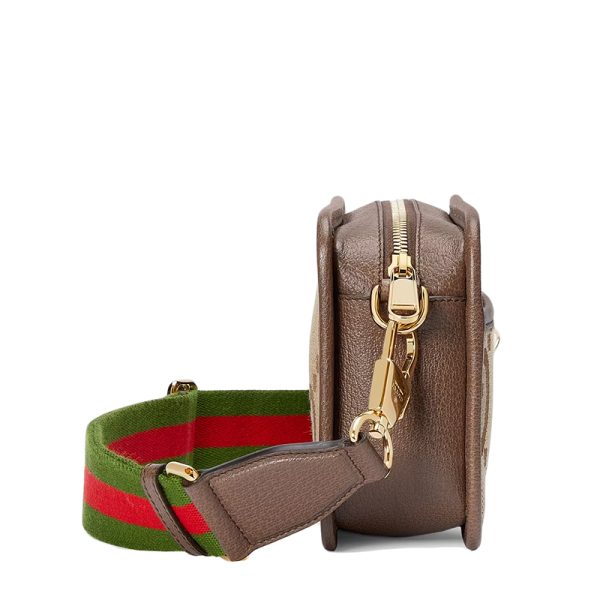 Gucci Mini Camel Ebony Canvas Shoulder Box Bag - Image 4
