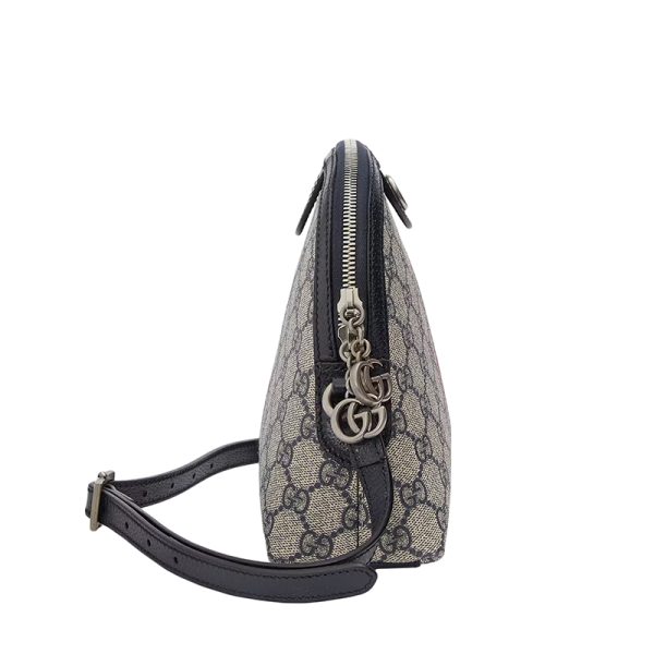 Gucci small beige/blue one shoulder crossbody shell bag - Image 4
