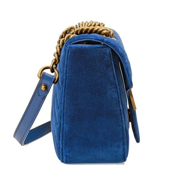 Gucci Blue Wave Pattern Chain Shoulder Bag - Image 4