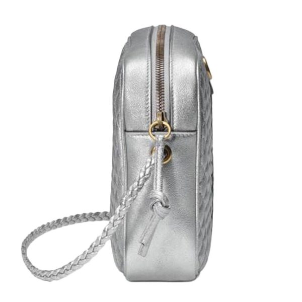Gucci silver cowhide single shoulder diagonal cross bag - Image 4