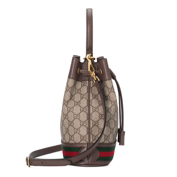 Gucci small beige ebony canvas bucket bag - Image 4