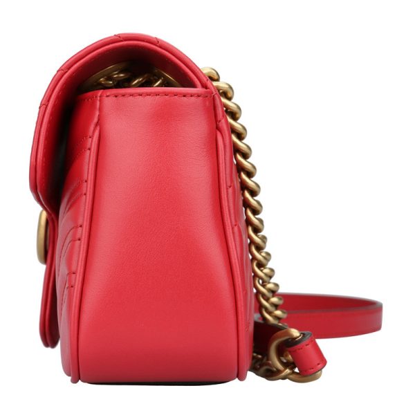 Gucci Red Leather Shoulder Bag - Image 4