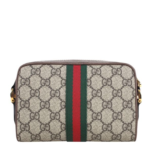 Gucci ebony fabric paired with leather crossbody shoulder bag - Image 4