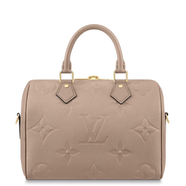 LV Pigeon Grey Embossed Grain Leather Shoulder Bag - Image 4