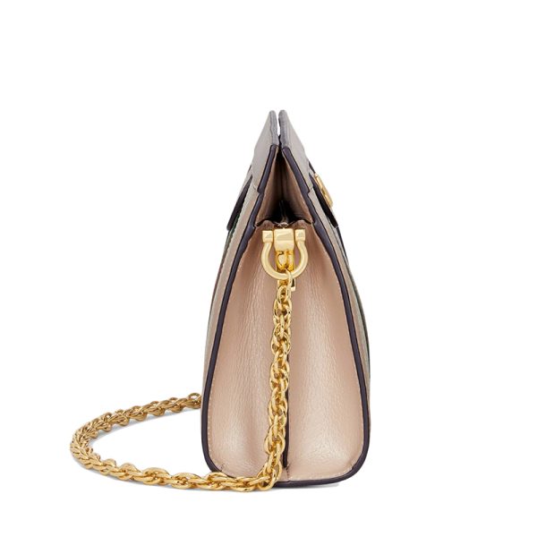 Gucci small beige canvas oat leather shoulder bag - Image 4
