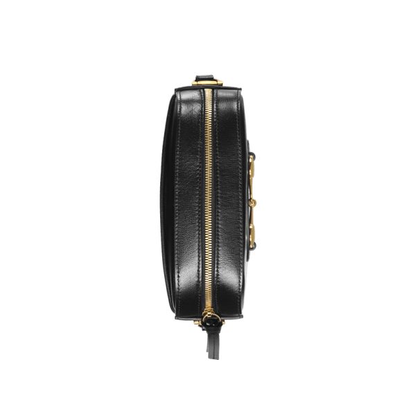 Gucci Small Black Leather Shoulder Bag - Image 4