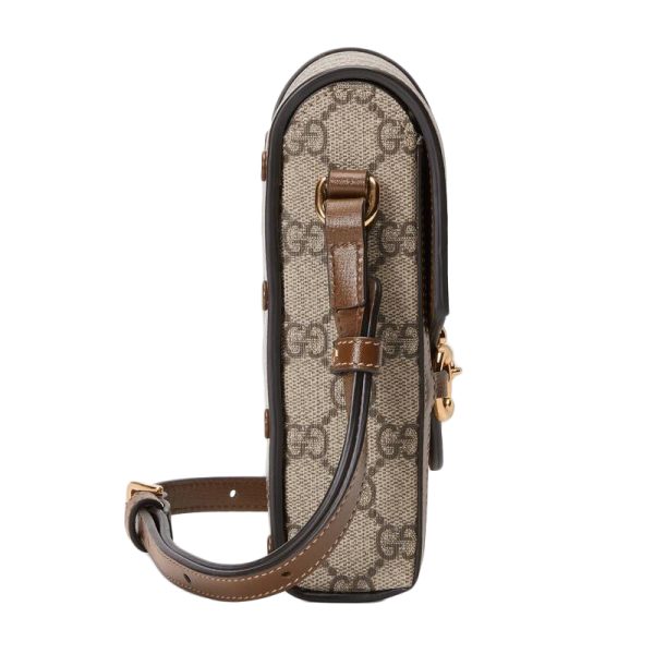 Gucci Mini Canvas with Leather Handheld Shoulder Bag - Image 4