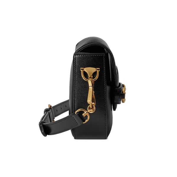 Gucci Mini Black Leather Shoulder Bag - Image 4