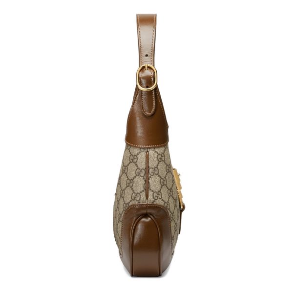 Gucci Small Brown Canvas Shoulder Bag - Image 4