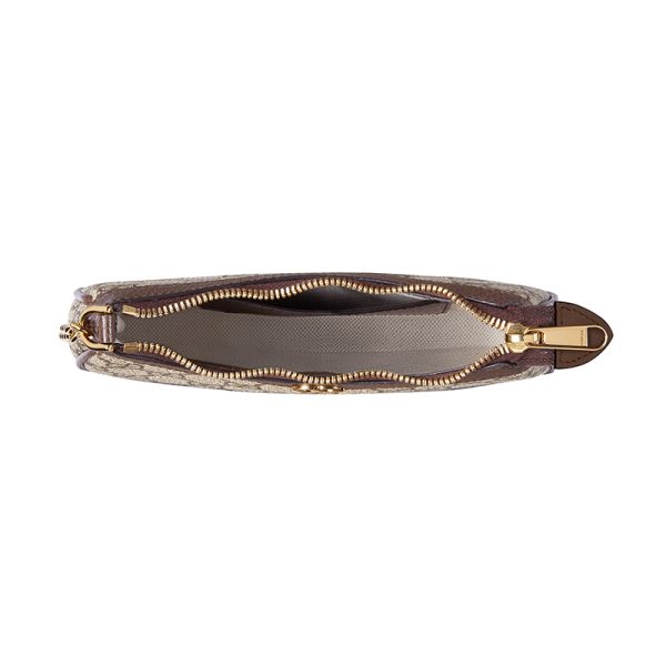 Gucci Mini Beige Canvas Gold Double G Shoulder Bag - Image 4