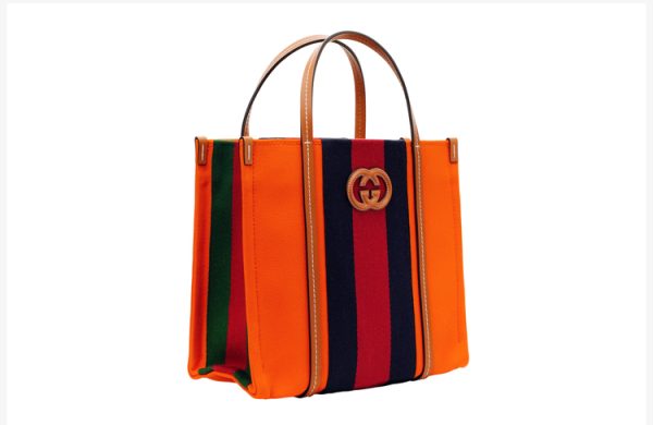 Gucci small orange canvas shoulder crossbody bag - Image 2