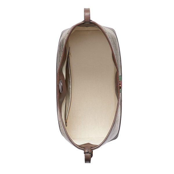 Gucci Medium Beige Canvas Shoulder Bag - Image 4