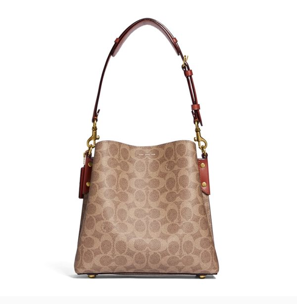 Coach color blocked coated canvas with leather shoulder bag - Image 4