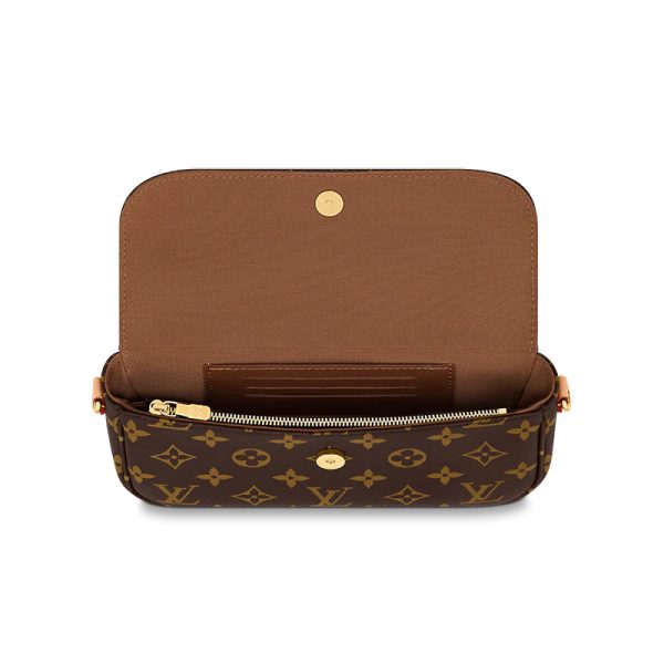 LV brown canvas vintage gold shoulder bag - Image 4