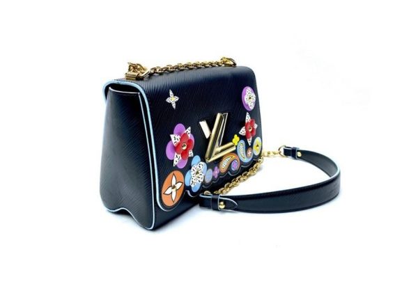 LV TWIST Black Leather Shoulder Bag - Image 3