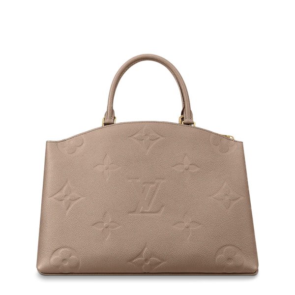 LV Pigeon Grey Embossed Grain Leather Shoulder Bag - Image 4