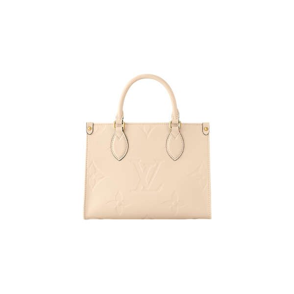 LV small cream beige embossed grain cowhide tote bag - Image 4
