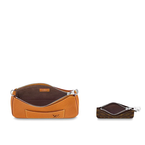 LV Caramel Brown Grain Leather Shoulder Diagonal Cross Handbag - Image 4