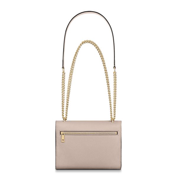 LV gray brown grain cowhide silver buckle silver chain shoulder crossbody chain bag - Image 4