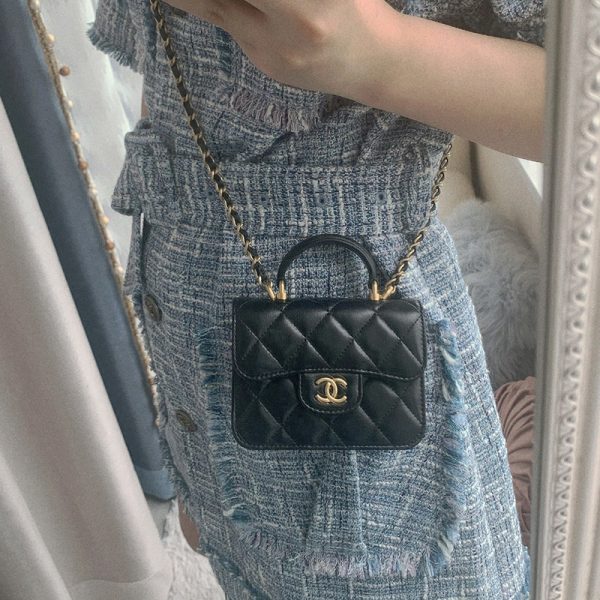 Chanel Mini Handle Chain Card Bag - Image 4