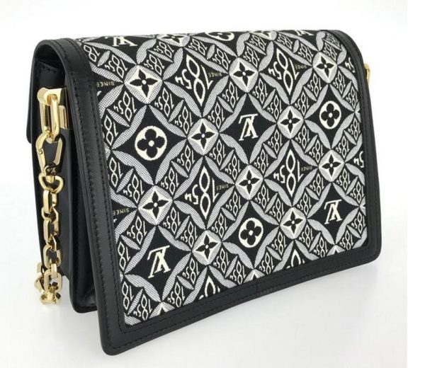 LVDauphine black fabric/leather shoulder bag - Image 4