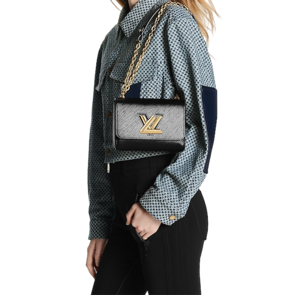 LV small black grain cowhide gold crossbody bag/shoulder bag - Image 5