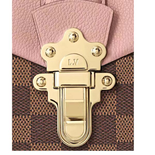 LV plaid canvas and fine grain cowhide backpack - Image 5