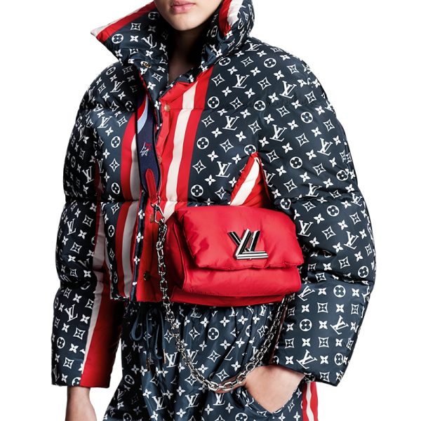 LV small red nylon with leather magnetic buckle crossbody bag - Image 5