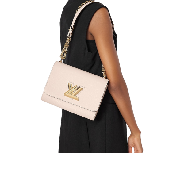 LV medium beige grain cowhide gold metal veneer crossbody bag/shoulder bag - Image 5