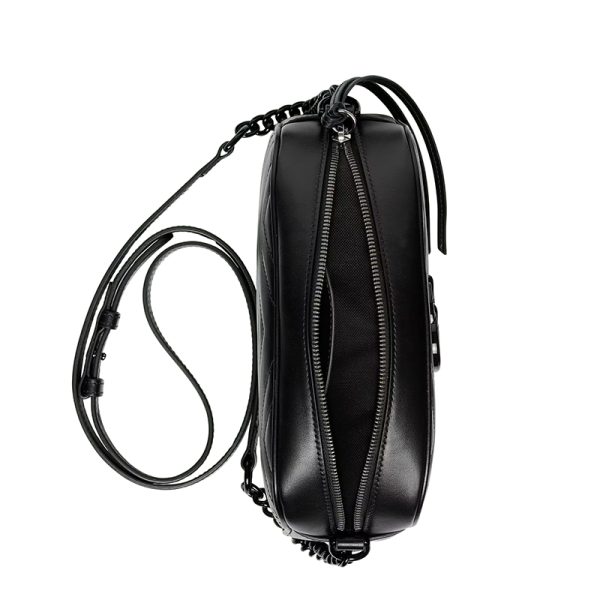 Gucci Small Black Quilted V-shaped Leather Shoulder Bag - Image 5