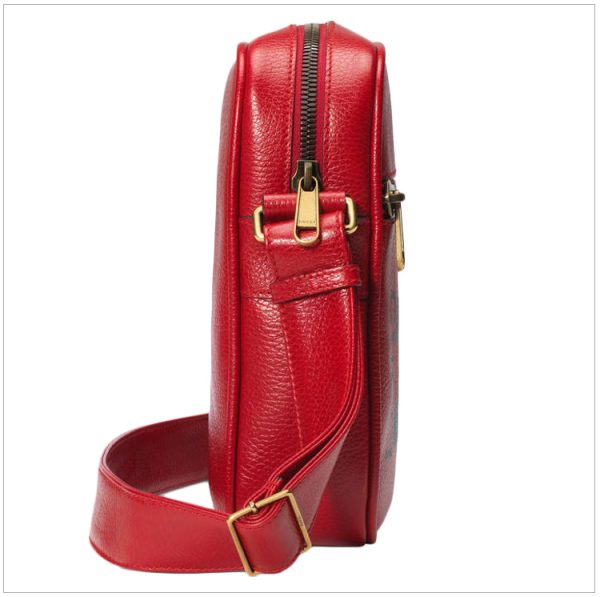 Gucci Red Leather Classic Letter Shoulder Bag Crossbody Bag - Image 5