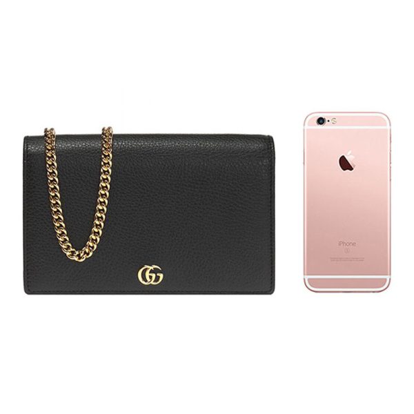 Gucci Classic Metal Double G Lychee Pattern Chain Shoulder Bag - Image 5