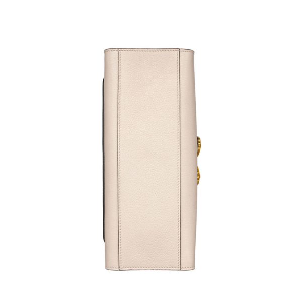 Gucci red and green ribbon butterfly decoration ivory white leather handbag - Image 5
