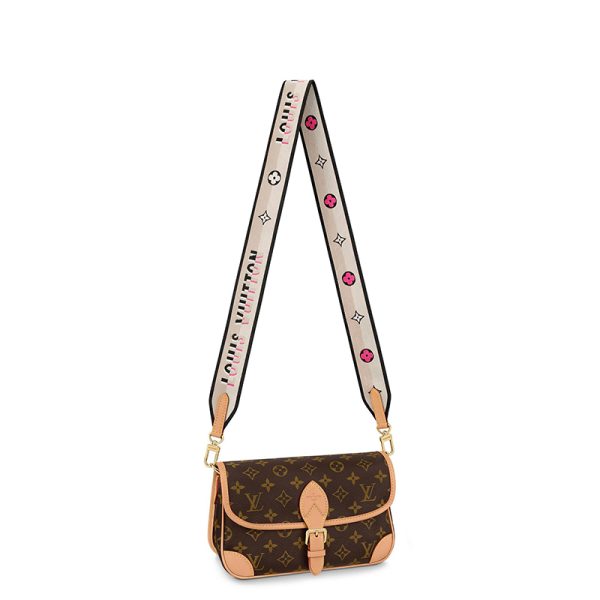 LV vintage print canvas fabric single shoulder diagonal cross bag - Image 5
