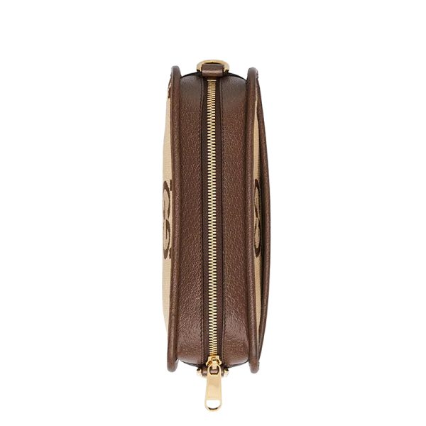 Gucci Mini Camel Ebony Canvas Shoulder Box Bag - Image 5
