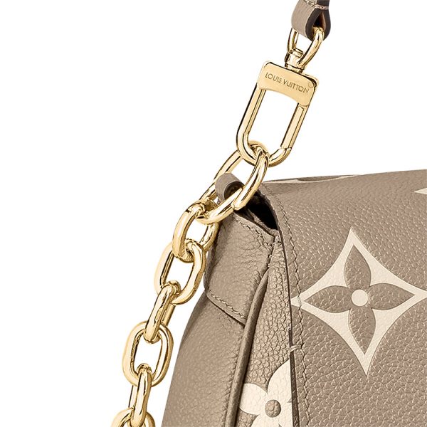 LV embossed grain leather single shoulder diagonal cross bag - Image 5