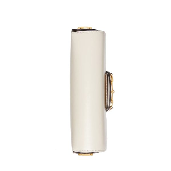 Gucci white small leather gold chain shoulder bag - Image 5