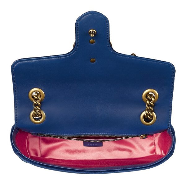 Gucci Blue Wave Pattern Chain Shoulder Bag - Image 5