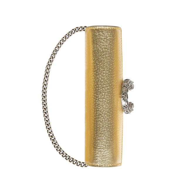 Gucci Mini Gold Leather Shoulder Cross Bag - Image 5