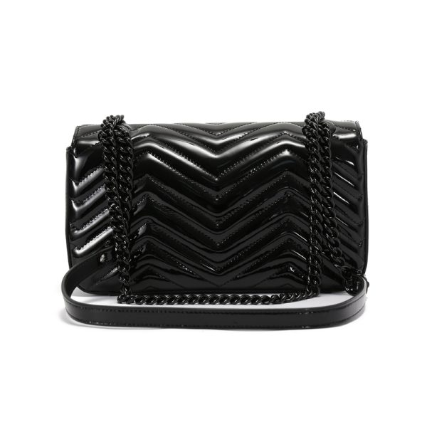 Gucci small patent leather double G buckle shoulder crossbody bag - Image 4