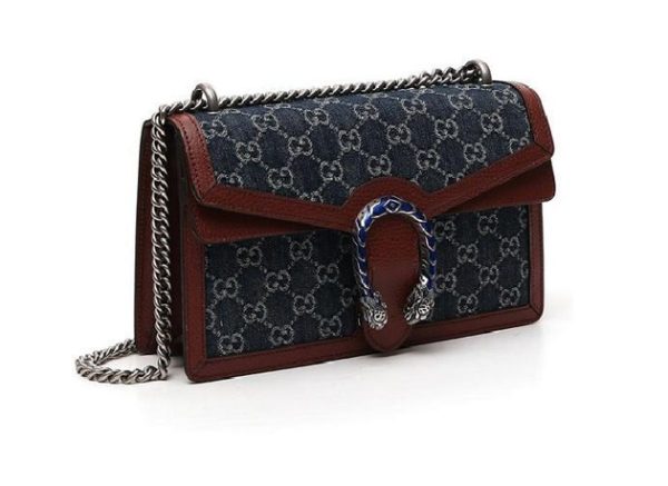 Gucci dark blue leather shoulder bag - Image 3