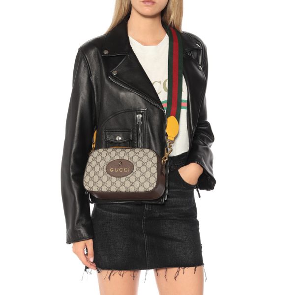 Gucci beige canvas tiger head shoulder diagonal camera bag - Image 5