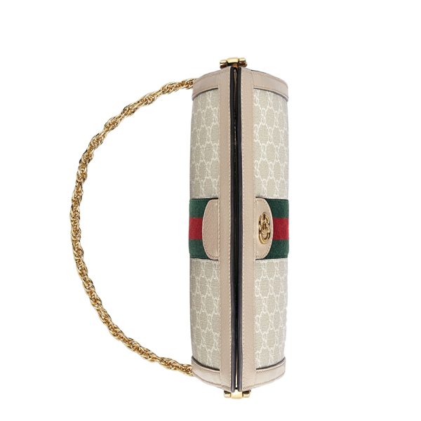 Gucci small beige canvas oat leather shoulder bag - Image 5