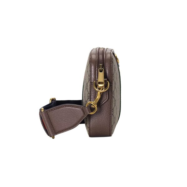 Gucci beige/ebony canvas brown leather shoulder bag - Image 5