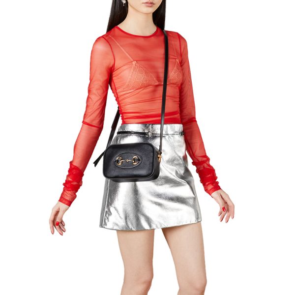 Gucci Small Black Leather Shoulder Bag - Image 5