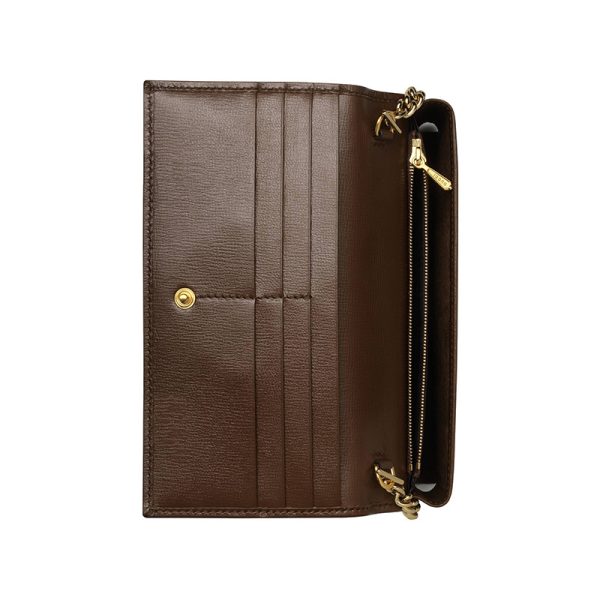Gucci Brown Leather Chain Shoulder Bag - Image 5