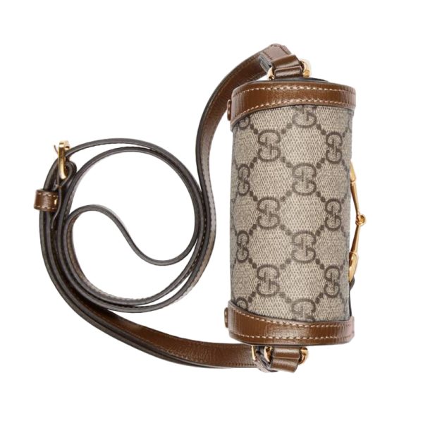 Gucci Mini Canvas with Leather Handheld Shoulder Bag - Image 5