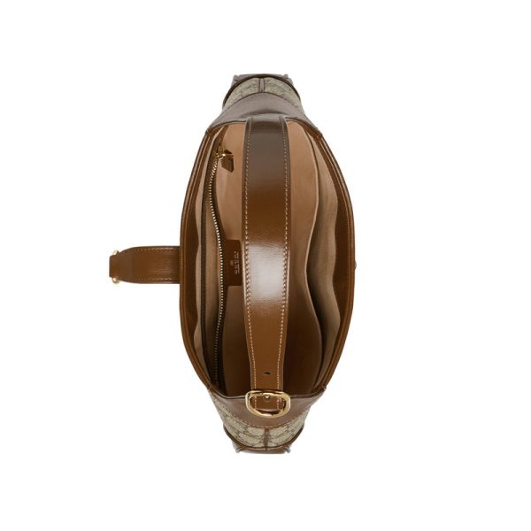 Gucci Small Brown Canvas Shoulder Bag - Image 5