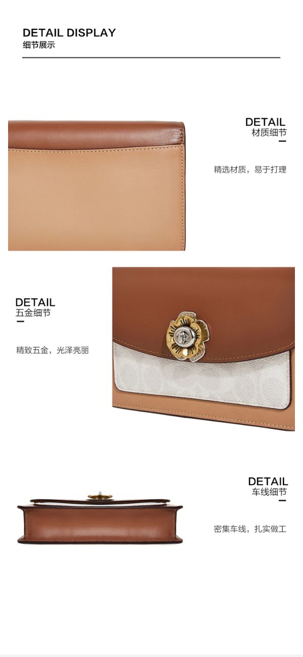 Coach Small Camellia Chain Shoulder Bag - Image 5